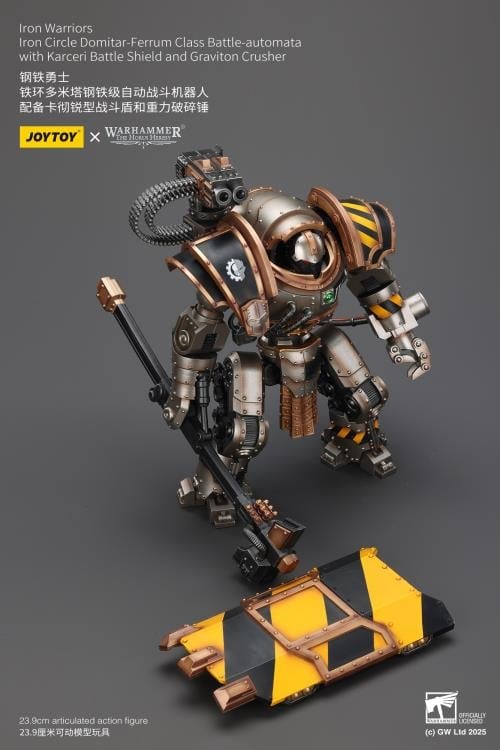 Warhammer 40K Iron Warriors Iron Circle Domitar-Ferrum Class Battle-automata with Karceri Battle Shield and Graviton Crusher 1/18 Scale Action Figure Gallery Image 16