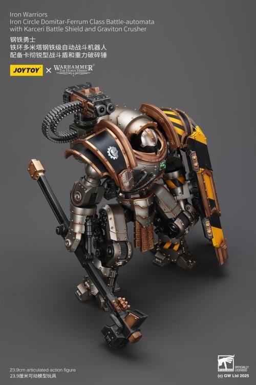 Warhammer 40K Iron Warriors Iron Circle Domitar-Ferrum Class Battle-automata with Karceri Battle Shield and Graviton Crusher 1/18 Scale Action Figure Gallery Image 15