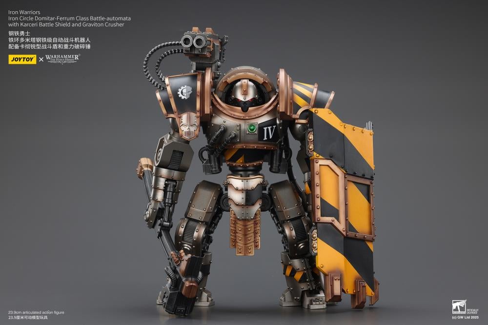 Warhammer 40K Iron Warriors Iron Circle Domitar-Ferrum Class Battle-automata with Karceri Battle Shield and Graviton Crusher 1/18 Scale Action Figure Gallery Image 4