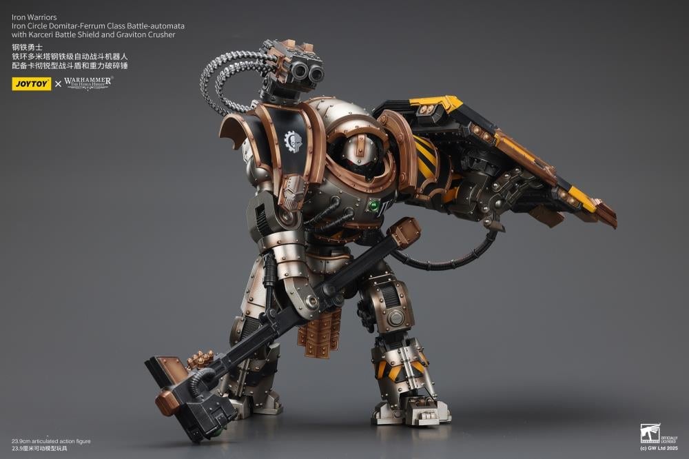 Warhammer 40K Iron Warriors Iron Circle Domitar-Ferrum Class Battle-automata with Karceri Battle Shield and Graviton Crusher 1/18 Scale Action Figure Gallery Image 7