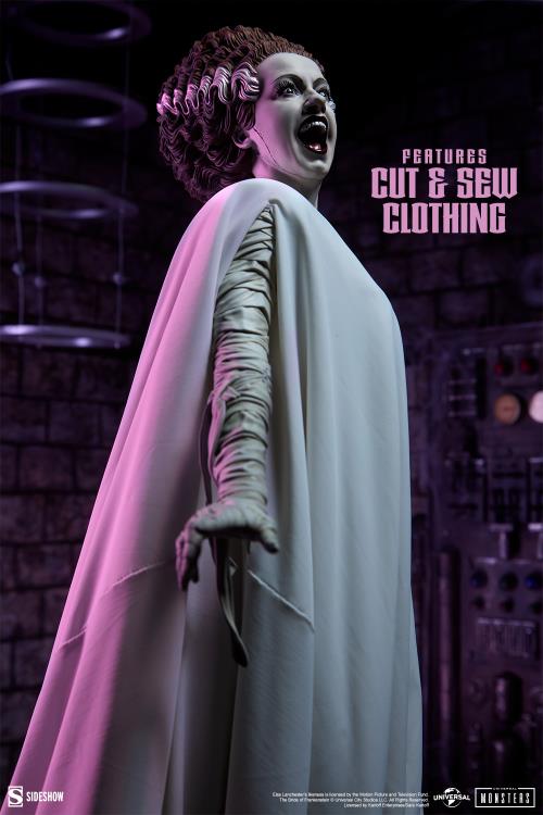 Universal Monsters Premium Format Mixed Media The Bride of Frankenstein (Fabric Costuming Ver.) Statue Gallery Image 6