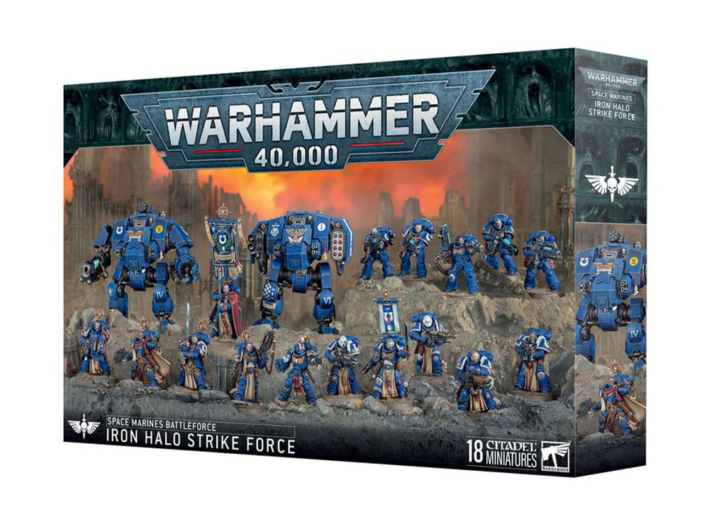Warhammer 40,000 Space Marines Battleforce Iron Halo Strike Force Citadel Miniatures Set Gallery Image 1