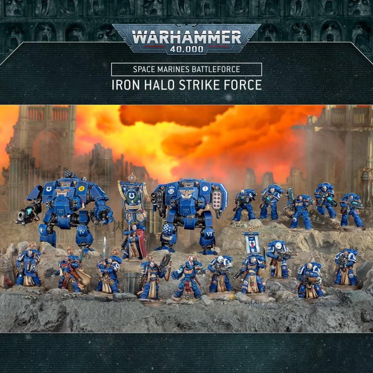 Warhammer 40,000 Space Marines Battleforce Iron Halo Strike Force Citadel Miniatures Set Gallery Image 3