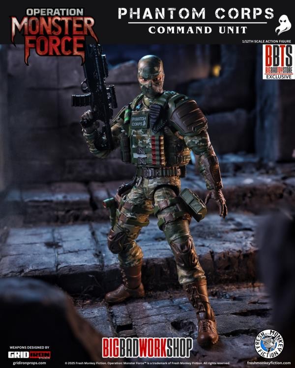 Operation: Monster Force Season Zero Phantom Corps Command Unit 1/12 Scale 2025 Convention Exclusive Action Figure Gallery Image 9
