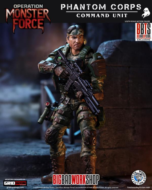 Operation: Monster Force Season Zero Phantom Corps Command Unit 1/12 Scale 2025 Convention Exclusive Action Figure Gallery Image 6