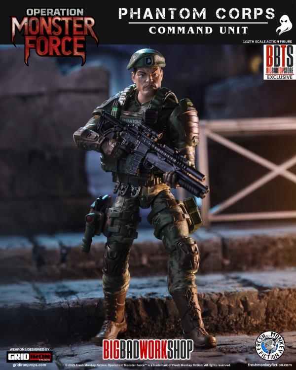 Operation: Monster Force Season Zero Phantom Corps Command Unit 1/12 Scale 2025 Convention Exclusive Action Figure Gallery Image 3