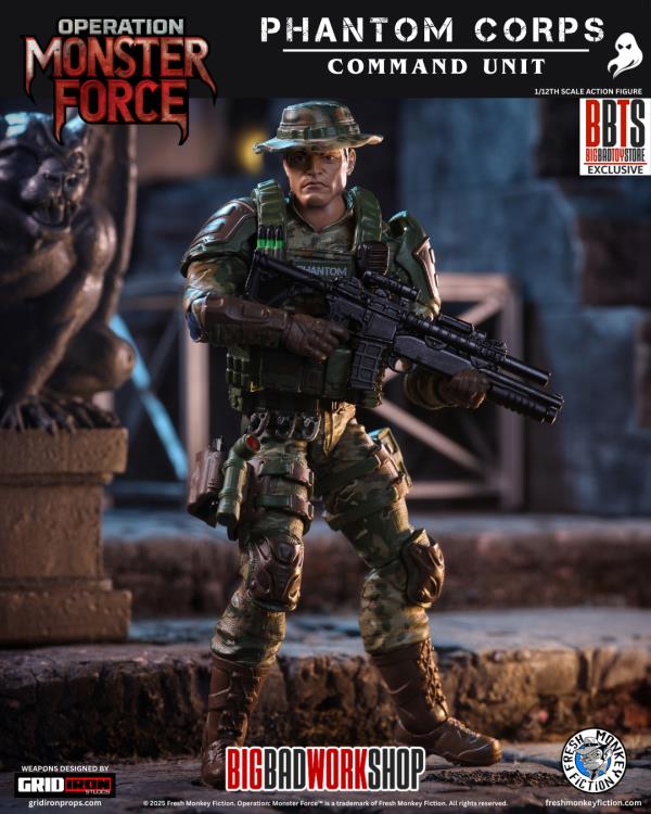Operation: Monster Force Season Zero Phantom Corps Command Unit 1/12 Scale 2025 Convention Exclusive Action Figure Gallery Image 4