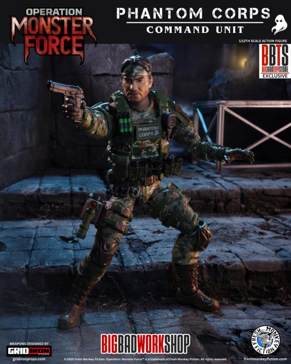 Operation: Monster Force Season Zero Phantom Corps Command Unit 1/12 Scale 2025 Convention Exclusive Action Figure Gallery Image 5