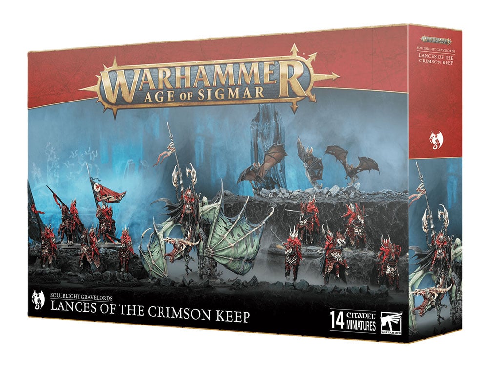 Warhammer Age of Sigmar Soulblight Gravelords Battleforce Lances of the Crimson Keep Citadel Miniatures Set Gallery Image 1