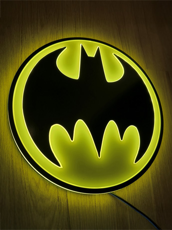 DC Classics Batman Retro Circular LED Logo Sign Gallery Image 2
