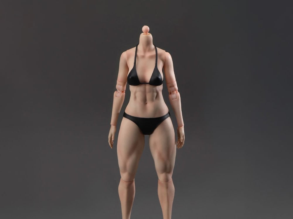 True1 Female Medium Bust Muscular Legs (Light Wheat Skin) 1/6 Scale Articulated Figure Body Gallery Image 1
