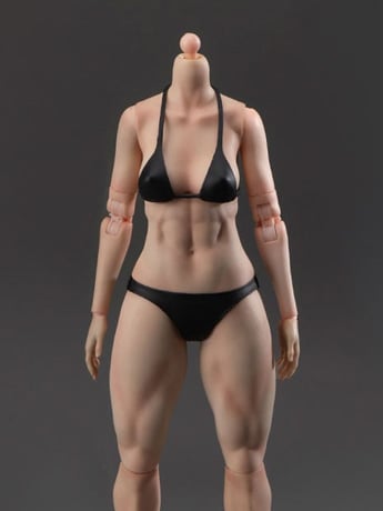 True1 Female Medium Bust Muscular Legs (Light Wheat Skin) 1/6 Scale Articulated Figure Body Gallery Image 2