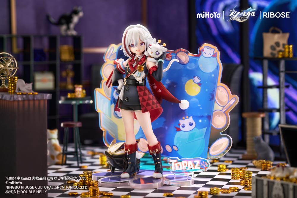 Honkai: Star Rail Rise Up+ Chibi Cat Series Topaz & Numby Figure Gallery Image 5