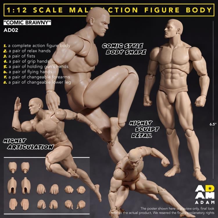Comic Style Brawny 1/12 Scale Male (Ver. C) Action Figure Gallery Image 4