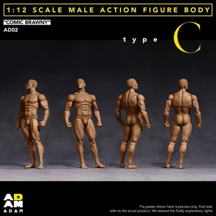 Comic Style Brawny 1/12 Scale Male (Ver. C) Action Figure Gallery Image 3
