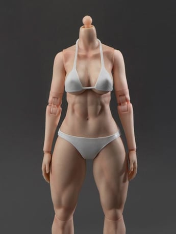 True1 Female Large Bust Muscular Legs (Fair Skin) 1/6 Scale Articulated Figure Body Gallery Image 2