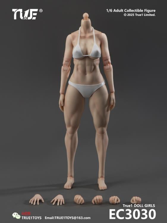 True1 Female Large Bust Muscular Legs (Fair Skin) 1/6 Scale Articulated Figure Body Gallery Image 4