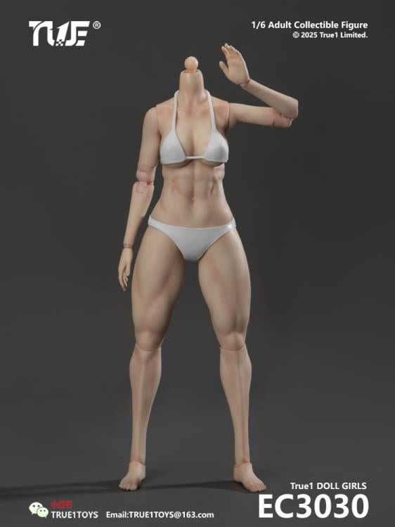 True1 Female Large Bust Muscular Legs (Fair Skin) 1/6 Scale Articulated Figure Body Gallery Image 3