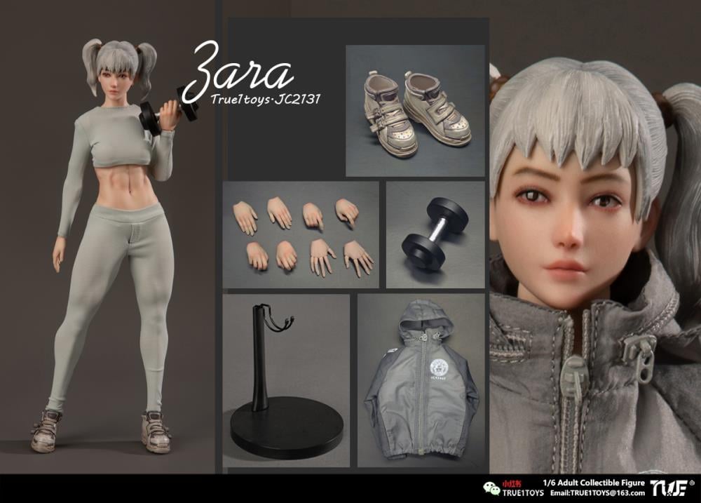 True1 Sporty Girl Zara (Gray Hair Ver.) 1/6 Scale Action Figure Gallery Image 6