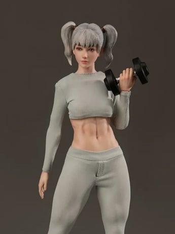 True1 Sporty Girl Zara (Gray Hair Ver.) 1/6 Scale Action Figure Gallery Image 2