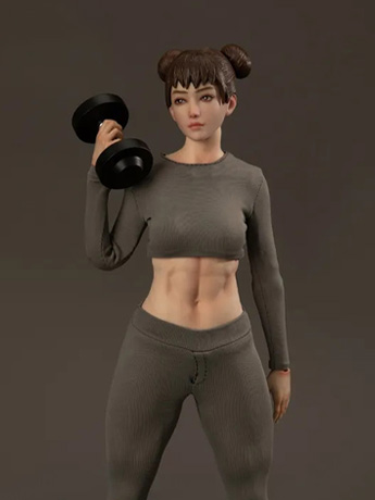 True1 Sporty Girl Zara (Brown Hair Ver.) 1/6 Scale Action Figure Gallery Image 2