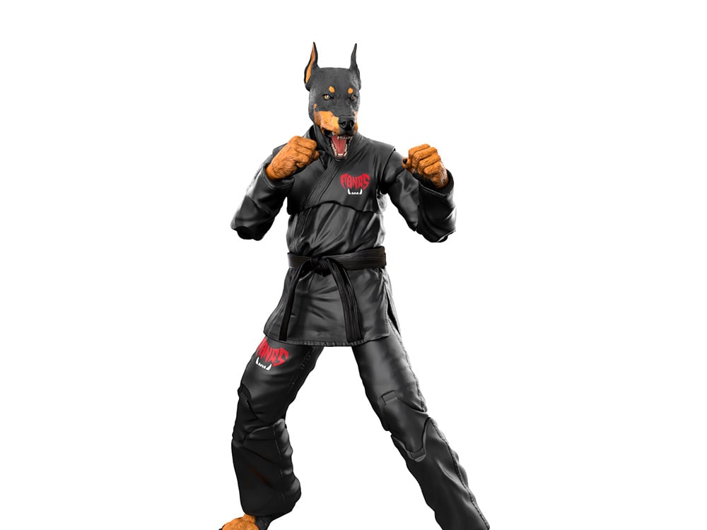 Jiu Jitsu Combat Creatures Fangs Tribe Draven the Doberman (Black Gi) Action Figure Gallery Image 1