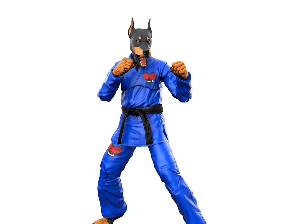 Jiu Jitsu Combat Creatures Fangs Tribe Draven the Doberman (Blue