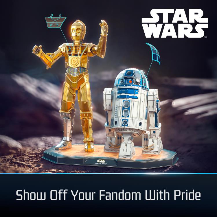 Star Wars 4D Build C-3PO & R2-D2 Model Kit with Stand