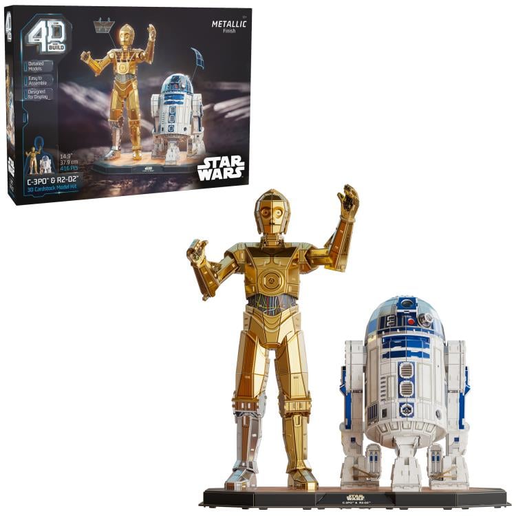 Star Wars 4D Build C-3PO & R2-D2 Model Kit with Stand