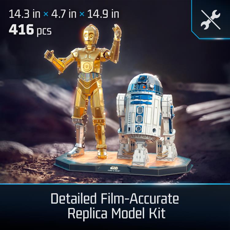 Star Wars 4D Build C-3PO & R2-D2 Model Kit with Stand
