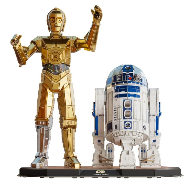 Star Wars 4D Build C-3PO & R2-D2 Model Kit with Stand