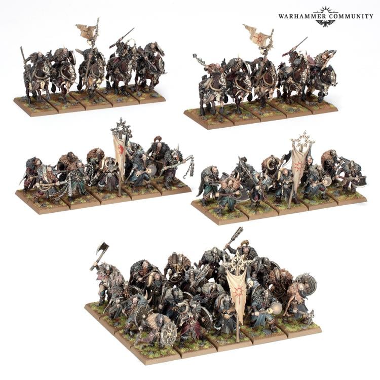 Warhammer: The Old World Warriors of Chaos Chaos Marauders Army Reinforcement Citadel Miniatures Set Gallery Image 3