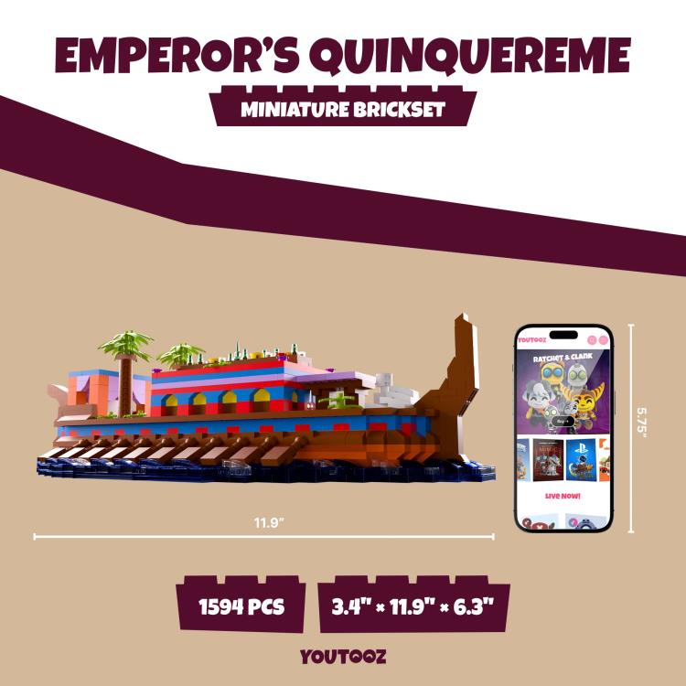 Anno 117: Pax Romana The Emperor's Quinquireme Miniature Brick Set Gallery Image 10