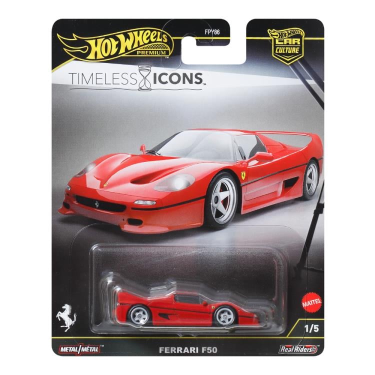5台セット　ホットウィール　タイムレス アイコンズ　FERRARI F50 Hot Wheels Premium Car Culture Timeless Icons Ferrari F50