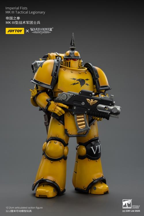 Warhammer: The Horus Heresy Imperial Fists MKIII Tactical Legionary 1/18 Scale Action Figure Gallery Image 5