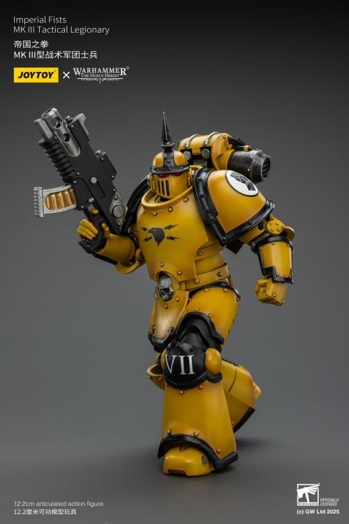 Warhammer: The Horus Heresy Imperial Fists MKIII Tactical Legionary 1/18 Scale Action Figure Gallery Image 9
