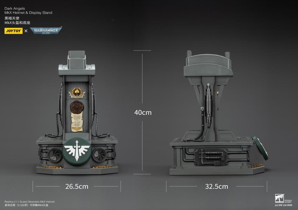 Warhammer 40,000 Dark Angels Mk X 1/1 Scale Helmet Replica with Display Stand Gallery Image 24