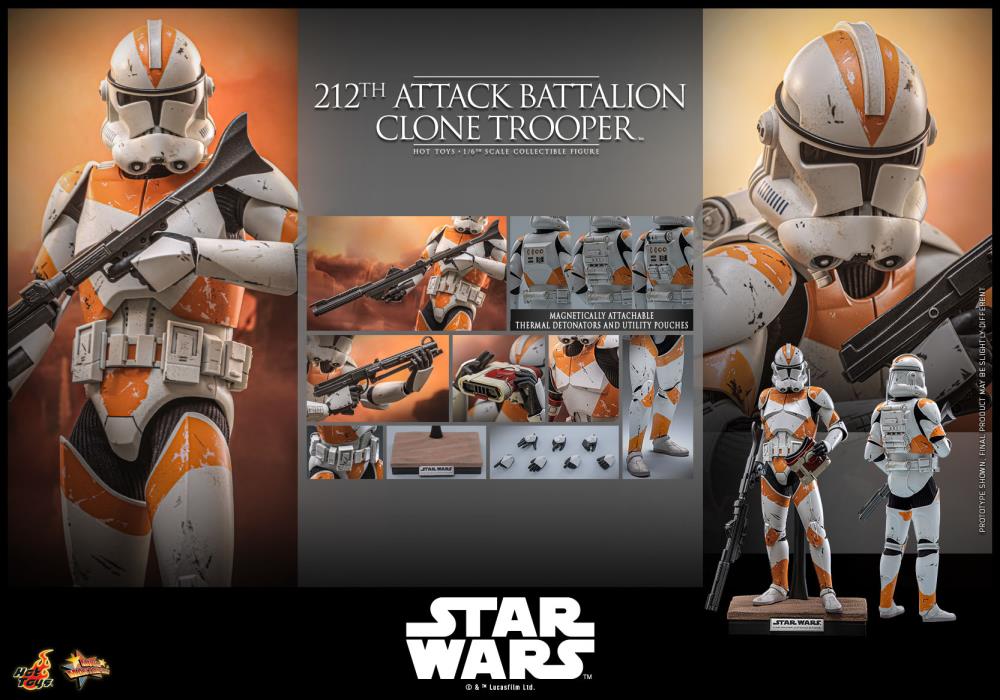 Star Wars: Revenge of the Sith MMS 212th Attack Battalion Clone Trooper 1/6th Scale Collectible Figure Gallery Image 17