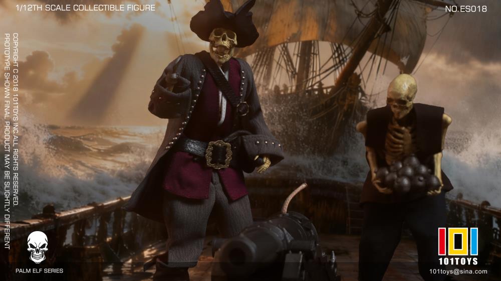 Palm Elf Series Skeleton Pirate Trio Exclusive Edition 1/12 Scale Action Figure Set Gallery Image 6