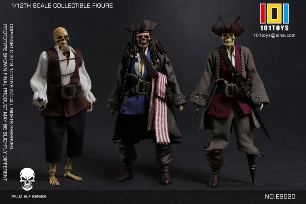 Palm Elf Series Skeleton Pirate Trio Exclusive Edition 1/12 Scale Action Figure Set Gallery Image 4