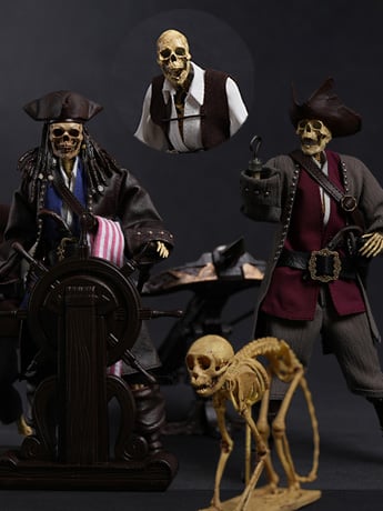 Palm Elf Series Skeleton Pirate Trio Exclusive Edition 1/12 Scale Action Figure Set Gallery Image 2
