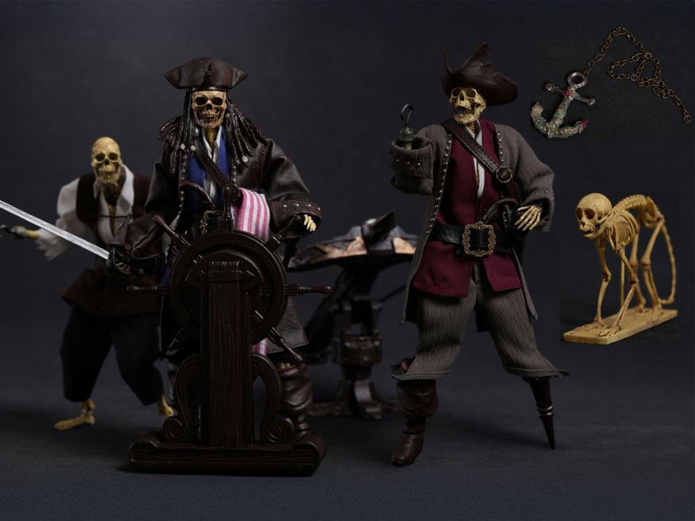 Palm Elf Series Skeleton Pirate Trio Exclusive Edition 1/12 Scale Action Figure Set Gallery Image 3