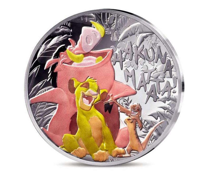 2024 France Disney The Lion King 22.2g Silver Collectible Coin Gallery Image 3