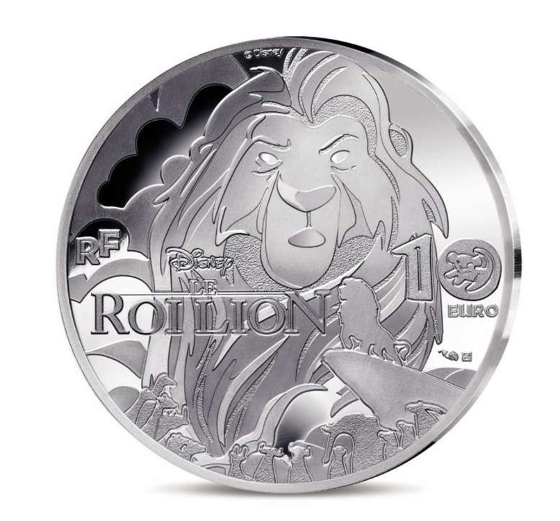 2024 France Disney The Lion King 22.2g Silver Collectible Coin Gallery Image 4