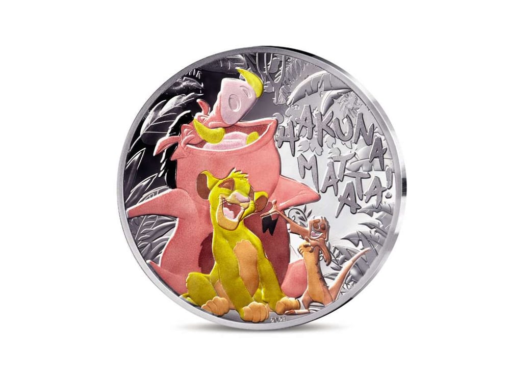 2024 France Disney The Lion King 22.2g Silver Collectible Coin Gallery Image 1