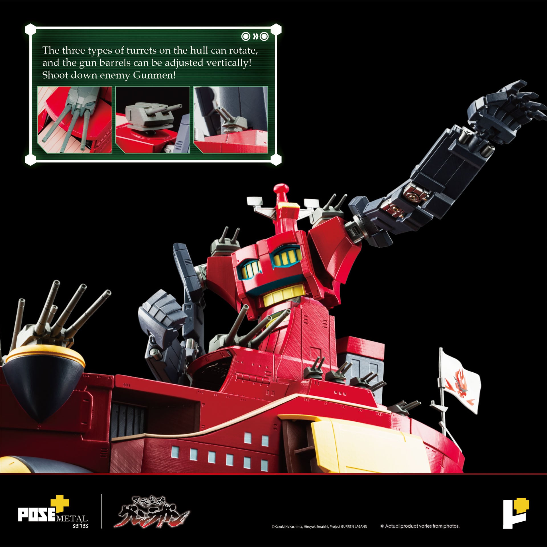 Tengen Toppa Gurren Lagann POSE+ METAL Series Dai-Gurren Action Figure Gallery Image 6