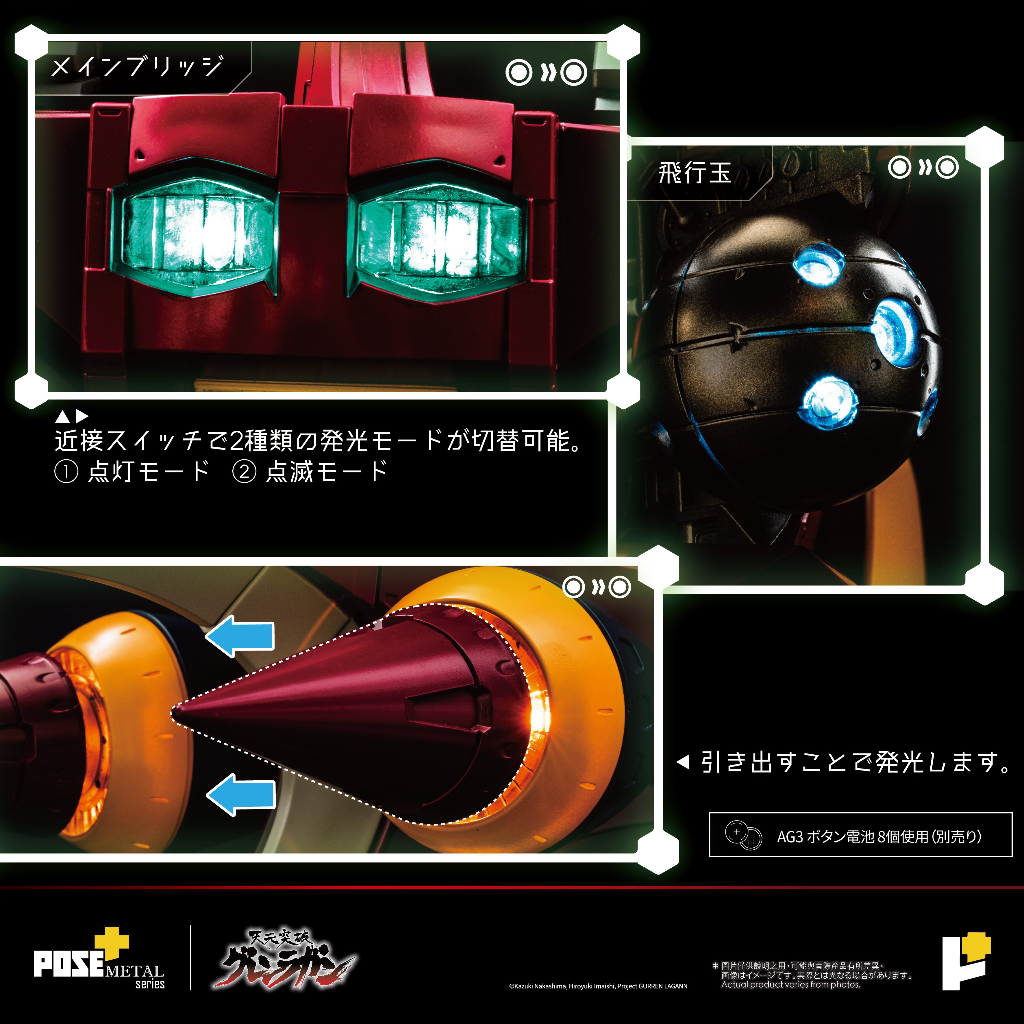 Tengen Toppa Gurren Lagann POSE+ METAL Series Dai-Gurren Action Figure Gallery Image 23