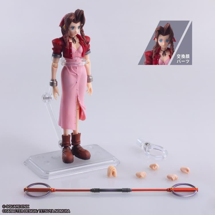 Final Fantasy VII Bring Arts Aerith Gainsborough (Mythril Rod Ver.) Action Figure Gallery Image 9