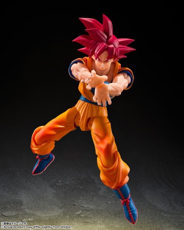 Dragon Ball Super S.H.Figuarts Super Saiyan God Goku (God Aura) Action Figure Gallery Image 6