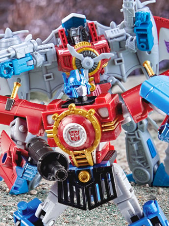 Transformers Timelines Hearts of Steel Optimus Prime and Starscream Action Figure Two-Pack Gallery Image 2